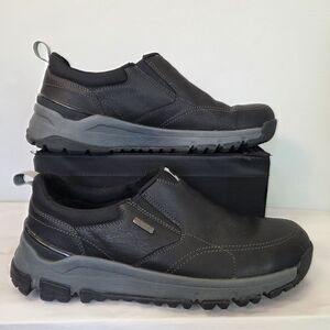 Dunham SZ 9 4E Men's Glastonbury Waterproof Slip-On Shoe BLACK leather